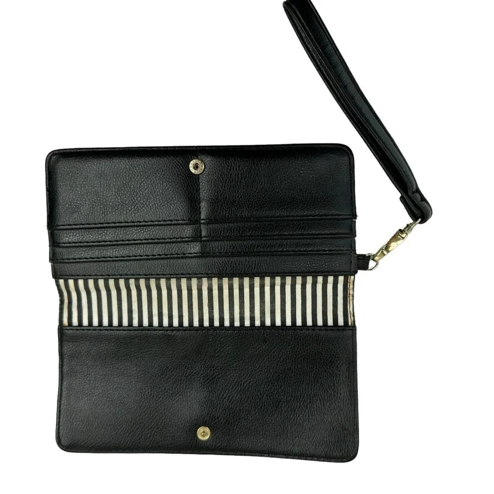 Luv Betsey Wristlet Wallet Black White